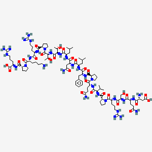 molecular formula C99H164N32O28 B2960644 H-D-Asp-D-Gln-D-Ser-D-Arg-D-Pro-D-Val-D-Gln-D-Pro-D-Phe-D-Leu-D-Asn-D-Leu-D-Thr-D-Thr-D-Pro-D-Arg-D-Lys-D-Pro-D-Arg-OH CAS No. 954134-42-0