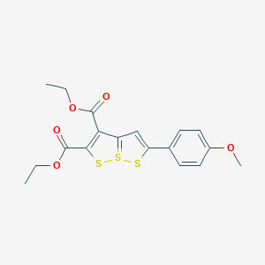 molecular formula C18H18O5S3 B296065 Diethyl 5-(4-methoxyphenyl)-7lambda~4~-[1,2]dithiolo[5,1-e][1,2]dithiole-2,3-dicarboxylate 