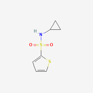 molecular formula C7H9NO2S2 B2960656 N-cyclopropylthiophene-2-sulfonamide CAS No. 618392-62-4
