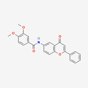 molecular formula C24H19NO5 B2960658 3,4-dimethoxy-N-(4-oxo-2-phenyl-4H-chromen-6-yl)benzamide CAS No. 923113-25-1