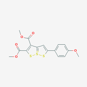 molecular formula C16H14O5S3 B296066 Dimethyl 5-(4-methoxyphenyl)-7lambda~4~-[1,2]dithiolo[5,1-e][1,2]dithiole-2,3-dicarboxylate 