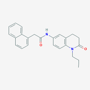 molecular formula C24H24N2O2 B2960664 2-(萘-1-基)-N-(2-氧代-1-丙基-1,2,3,4-四氢喹啉-6-基)乙酰胺 CAS No. 941910-48-1