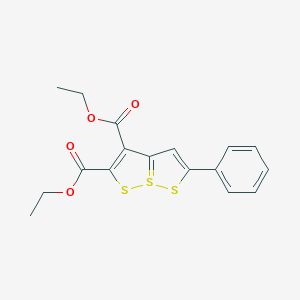 molecular formula C17H16O4S3 B296069 Diethyl 5-phenyl-7lambda~4~-[1,2]dithiolo[5,1-e][1,2]dithiole-2,3-dicarboxylate 