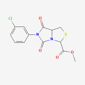 molecular formula C13H11ClN2O4S B2960699 methyl 6-(3-chlorophenyl)-5,7-dioxotetrahydro-1H-imidazo[1,5-c][1,3]thiazole-3-carboxylate CAS No. 1008207-83-7