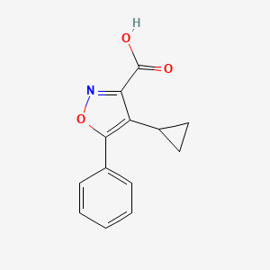 molecular formula C13H11NO3 B2960710 4-Cyclopropyl-5-phenylisoxazole-3-carboxylic acid CAS No. 1236188-99-0