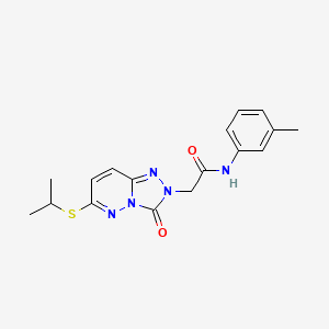 molecular formula C17H19N5O2S B2960716 2-(6-(isopropylthio)-3-oxo-[1,2,4]triazolo[4,3-b]pyridazin-2(3H)-yl)-N-(m-tolyl)acetamide CAS No. 1040635-87-7