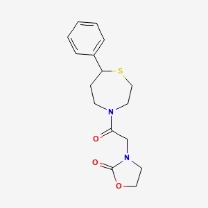 3-(2-Oxo-2-(7-phenyl-1,4-thiazepan-4-yl)ethyl)oxazolidin-2-one