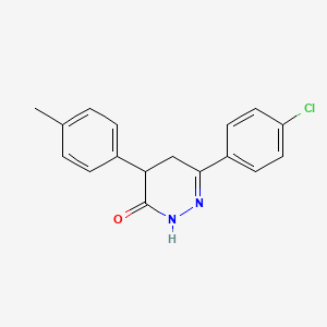 molecular formula C17H15ClN2O B2960720 6-(4-氯苯基)-4-(4-甲基苯基)-4,5-二氢-3(2H)-哒嗪酮 CAS No. 70596-87-1