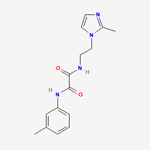 molecular formula C15H18N4O2 B2960747 N1-(2-(2-甲基-1H-咪唑-1-基)乙基)-N2-(间甲苯基)草酰胺 CAS No. 1210949-16-8