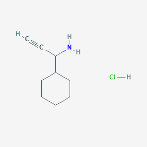molecular formula C9H16ClN B2960752 1-环己基丙-2-炔-1-胺；盐酸盐 CAS No. 1207432-76-5