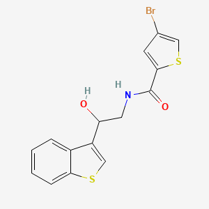 B2960762 N-(2-(benzo[b]thiophen-3-yl)-2-hydroxyethyl)-4-bromothiophene-2-carboxamide CAS No. 2034257-00-4