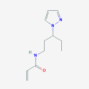 molecular formula C11H17N3O B2960765 N-(3-Pyrazol-1-ylpentyl)prop-2-enamide CAS No. 2411304-63-5