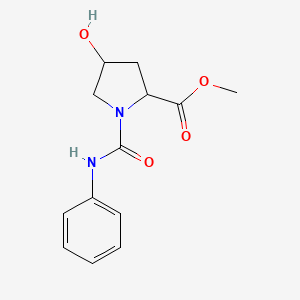 molecular formula C13H16N2O4 B2960773 1-(苯胺羰基)-4-羟基-2-吡咯烷酮甲酯 CAS No. 183290-11-1