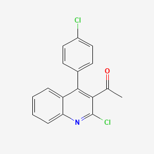 1-[2-Chloro-4-(4-chlorophenyl)quinolin-3-yl]ethan-1-one