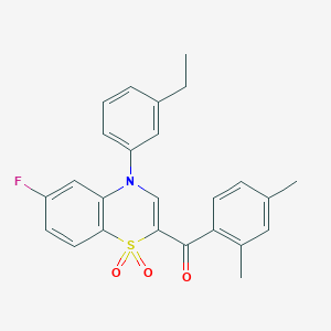 (2,4-dimethylphenyl)[4-(3-ethylphenyl)-6-fluoro-1,1-dioxido-4H-1,4-benzothiazin-2-yl]methanone