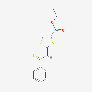 molecular formula C14H12O2S3 B296082 Ethyl 2-(2-phenyl-2-thioxoethylidene)-1,3-dithiole-4-carboxylate 