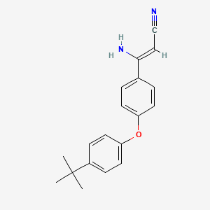 (Z)-3-amino-3-[4-(4-tert-butylphenoxy)phenyl]prop-2-enenitrile