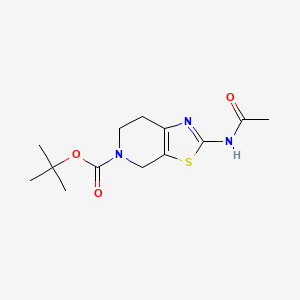 molecular formula C13H19N3O3S B2960854 tert-butyl 2-acetamido-6,7-dihydrothiazolo[5,4-c]pyridine-5(4H)-carboxylate CAS No. 1209492-77-2