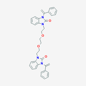 molecular formula C36H34N4O4 B296086 1-[2-(2-{2-[2-oxo-3-(1-phenylvinyl)-2,3-dihydro-1H-benzimidazol-1-yl]ethoxy}ethoxy)ethyl]-3-(1-phenylvinyl)-1,3-dihydro-2H-benzimidazol-2-one 