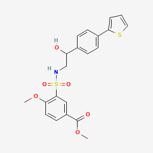 molecular formula C21H21NO6S2 B2960862 Methyl 3-({2-hydroxy-2-[4-(thiophen-2-yl)phenyl]ethyl}sulfamoyl)-4-methoxybenzoate CAS No. 2380193-23-5