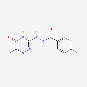 molecular formula C12H13N5O2 B2960863 4-甲基-N'-(6-甲基-5-氧代-4,5-二氢-1,2,4-三嗪-3-基)苯甲酰肼 CAS No. 881434-30-6