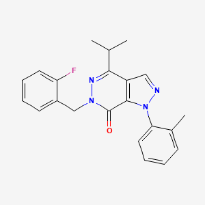 molecular formula C22H21FN4O B2960865 6-(2-氟苄基)-4-异丙基-1-(邻甲苯基)-1H-吡唑并[3,4-d]哒嗪-7(6H)-酮 CAS No. 955849-46-4