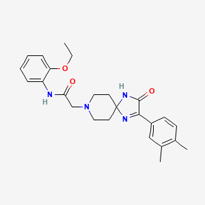 molecular formula C25H30N4O3 B2960866 2-(2-(3,4-dimethylphenyl)-3-oxo-1,4,8-triazaspiro[4.5]dec-1-en-8-yl)-N-(2-ethoxyphenyl)acetamide CAS No. 1217067-42-9