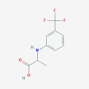 molecular formula C10H10F3NO2 B296087 2-[3-(Trifluoromethyl)anilino]propanoic acid 