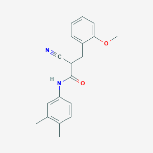 molecular formula C19H20N2O2 B2960870 2-cyano-N-(3,4-dimethylphenyl)-3-(2-methoxyphenyl)propanamide CAS No. 1260633-90-6