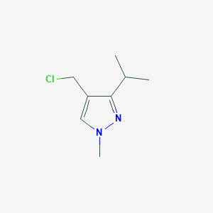 molecular formula C8H13ClN2 B2960876 4-(chloromethyl)-1-methyl-3-(propan-2-yl)-1H-pyrazole CAS No. 1484246-86-7