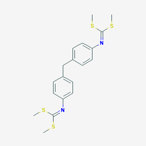 molecular formula C19H22N2S4 B296088 Dimethyl 4-(4-{[bis(methylsulfanyl)methylene]amino}benzyl)phenyldithioimidocarbonate 