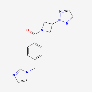 molecular formula C16H16N6O B2960880 (4-((1H-咪唑-1-基)甲基)苯基)(3-(2H-1,2,3-三唑-2-基)氮杂环丁-1-基)甲酮 CAS No. 2178772-15-9