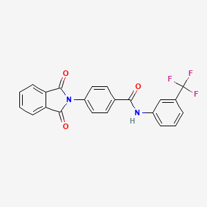 molecular formula C22H13F3N2O3 B2960882 4-(1,3-二氧代异吲哚-2-基)-N-[3-(三氟甲基)苯基]苯甲酰胺 CAS No. 313379-32-7