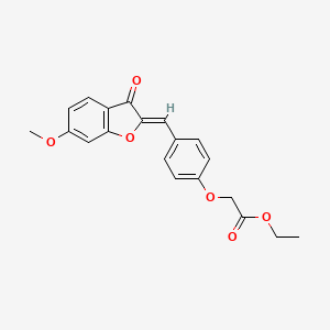 (Z)-ethyl 2-(4-((6-methoxy-3-oxobenzofuran-2(3H)-ylidene)methyl)phenoxy)acetate