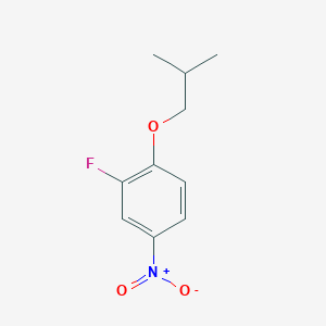 molecular formula C10H12FNO3 B2960887 2-氟-1-异丁氧基-4-硝基苯 CAS No. 956015-43-3