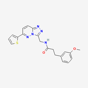 molecular formula C20H19N5O2S B2960889 3-(3-甲氧基苯基)-N-((6-(噻吩-2-基)-[1,2,4]三唑并[4,3-b]哒嗪-3-基)甲基)丙酰胺 CAS No. 2034452-80-5