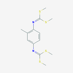 molecular formula C13H18N2S4 B296089 Dimethyl 4-{[bis(methylsulfanyl)methylene]amino}-2-methylphenyldithioimidocarbonate 
