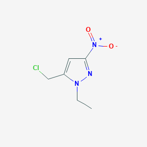 molecular formula C6H8ClN3O2 B2960897 5-(chloromethyl)-1-ethyl-3-nitro-1H-pyrazole CAS No. 1855907-35-5