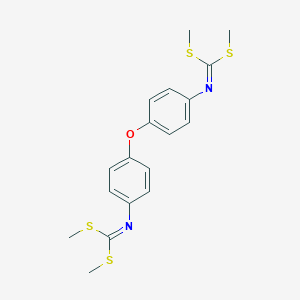 molecular formula C18H20N2OS4 B296090 Dimethyl 4-(4-{[bis(methylsulfanyl)methylene]amino}phenoxy)phenyldithioimidocarbonate 