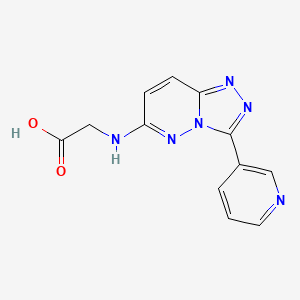 molecular formula C12H10N6O2 B2960901 2-[(3-Pyridin-3-yl-[1,2,4]triazolo[4,3-b]pyridazin-6-yl)amino]acetic acid CAS No. 889999-45-5