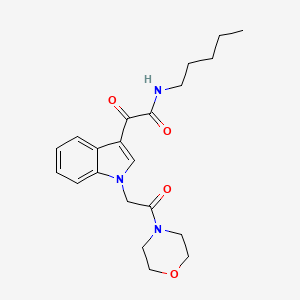 molecular formula C21H27N3O4 B2960907 2-(1-(2-morpholino-2-oxoethyl)-1H-indol-3-yl)-2-oxo-N-pentylacetamide CAS No. 872857-05-1