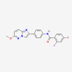 molecular formula C20H14F2N4O2 B2960908 2,4-difluoro-N-(4-(6-methoxyimidazo[1,2-b]pyridazin-2-yl)phenyl)benzamide CAS No. 955617-89-7
