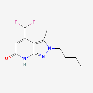 molecular formula C12H15F2N3O B2960909 2-Butyl-4-(difluoromethyl)-3-methyl-2H-pyrazolo[3,4-b]pyridin-6(7H)-one CAS No. 1018163-84-2