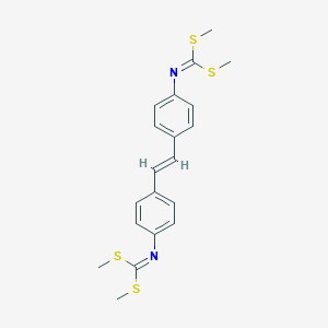 molecular formula C20H22N2S4 B296091 Dimethyl 4-[2-(4-{[bis(methylsulfanyl)methylene]amino}phenyl)vinyl]phenyldithioimidocarbonate 