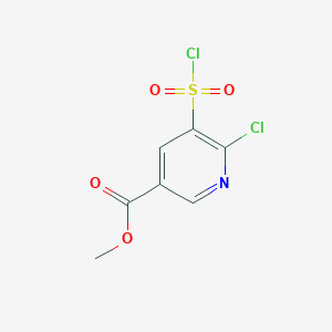 Methyl 6-chloro-5-(chlorosulfonyl)pyridine-3-carboxylate
