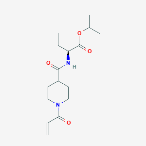 Propan-2-yl (2S)-2-[(1-prop-2-enoylpiperidine-4-carbonyl)amino]butanoate