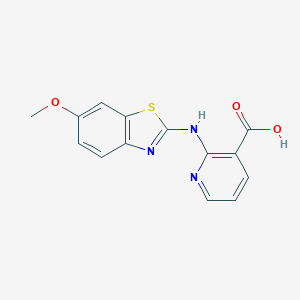 molecular formula C14H11N3O3S B296092 2-[(6-Methoxy-1,3-benzothiazol-2-yl)amino]nicotinic acid 