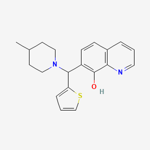 7-[(4-Methylpiperidin-1-yl)(thiophen-2-yl)methyl]quinolin-8-ol