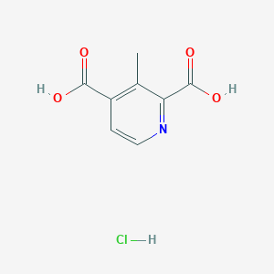 molecular formula C8H8ClNO4 B2960926 3-Methylpyridine-2,4-dicarboxylic acid;hydrochloride CAS No. 2253640-61-6