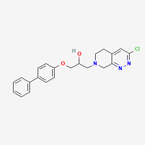 molecular formula C22H22ClN3O2 B2960928 1-(3-Chloro-6,8-dihydro-5H-pyrido[3,4-c]pyridazin-7-yl)-3-(4-phenylphenoxy)propan-2-ol CAS No. 2248897-26-7